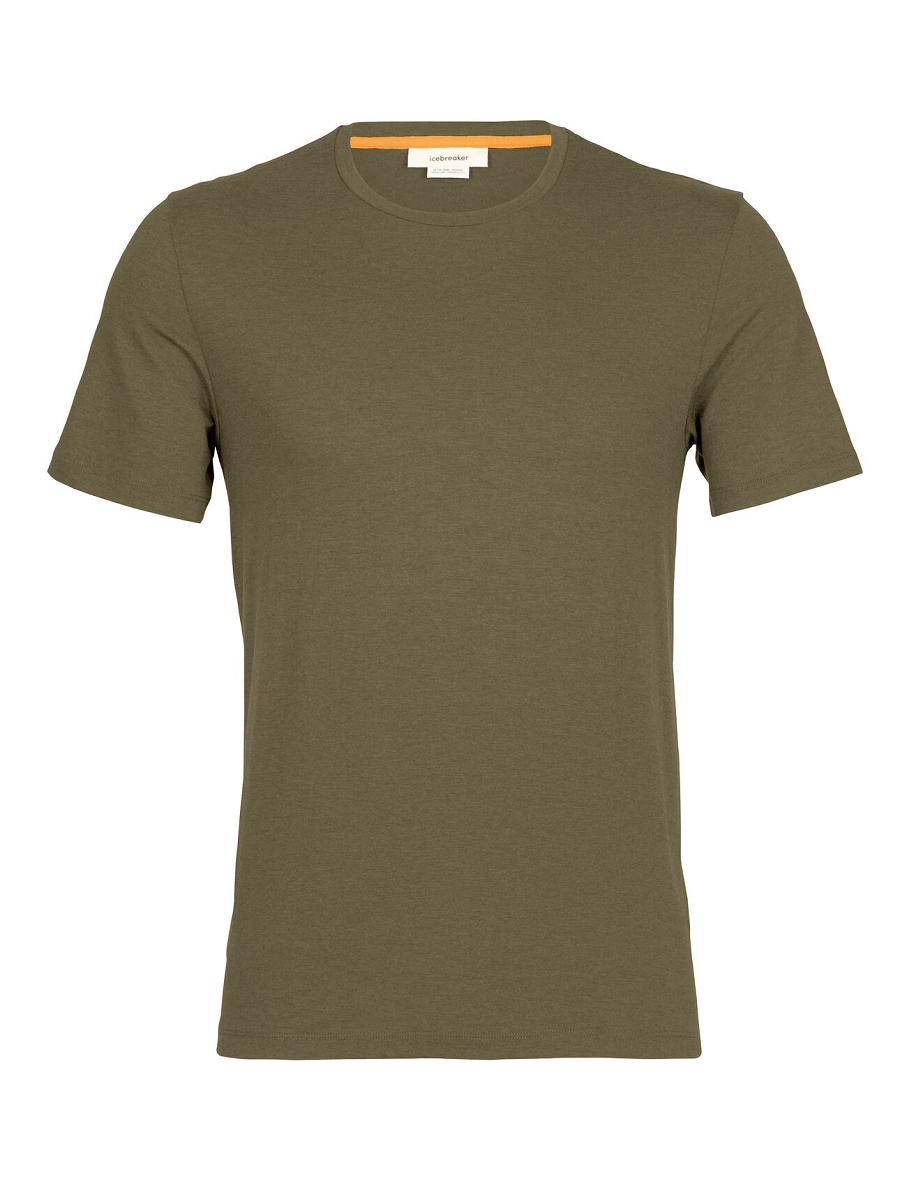 Loden Icebreaker Merino Central Classic Short Sleeve Men's T Shirts | AU 1145GSOL